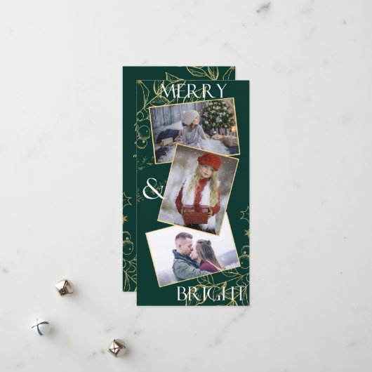 メリーBright Photo Christmas Card シーズンカード (正面/裏面インサイチュ)