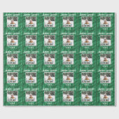 メリーBright Photo Greenメタリックストライプ ラッピングペーパー (フラット)