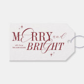 メリーBright Redスクリプエレガントトモダンス ギフトタグ (正面(横))