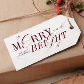 メリーBright Redスクリプエレガントトモダンス ギフトタグ