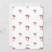 メリーBright Red Bowフォトクリスマスカード シーズンカード (裏面)