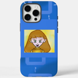メリーCartoon Blue Geometric iPhone / iPadケース iPhone 16 Pro Maxケース