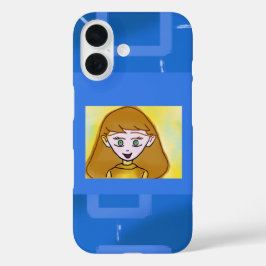 メリーCartoon Blue Geometric iPhone / iPadケース iPhone 16ケース