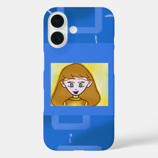 メリーCartoon Blue Geometric iPhone / iPadケース Case-Mate iPhoneケース (裏面)