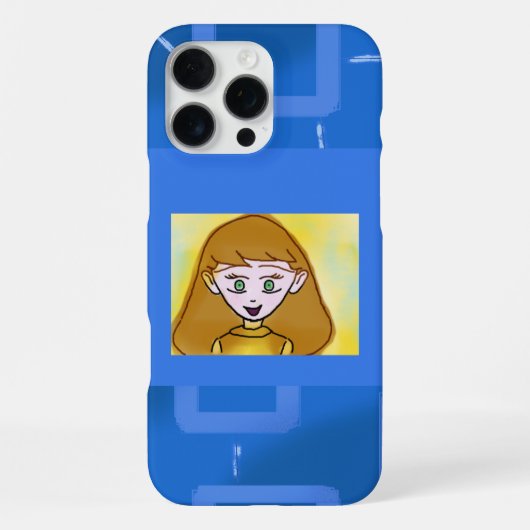 メリーCartoon Blue Geometric Phoneケース iPhoneケース (裏面)