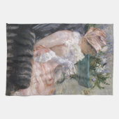 メリーCassatt著お茶 キッチンタオル (横)