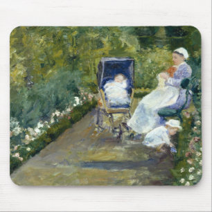 メリーCassatt -庭の子供 マウスパッド