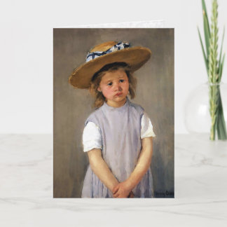 メリーCassatt "麦わら帽子の子供" カード