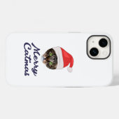 メリーCatmas，クリスマスキャットサンタハット招待状 Case-Mate iPhoneケース (裏面 (横))