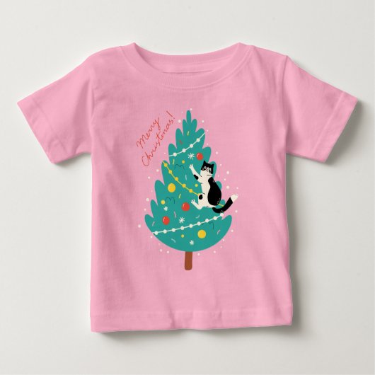 メリーCatmas - A Purr-fect Christmas Climb ベビーTシャツ (正面)