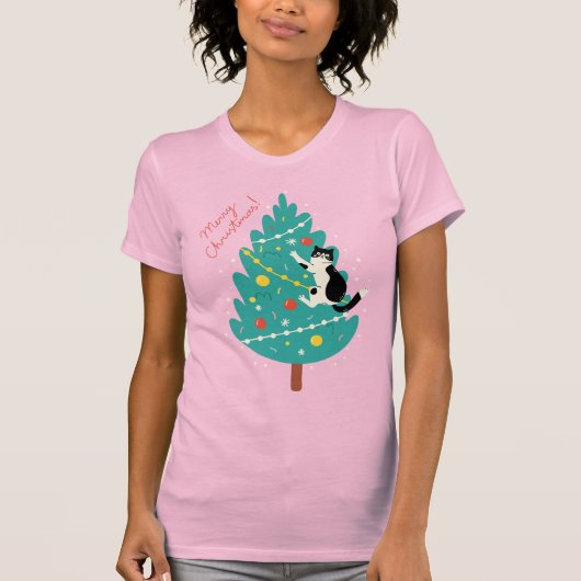 メリーCatmas - A Purr-fect Christmas Climb Tシャツ (正面)