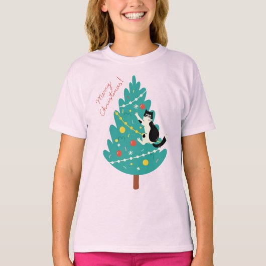 メリーCatmas - A Purr-fect Christmas Climb Tシャツ (正面)
