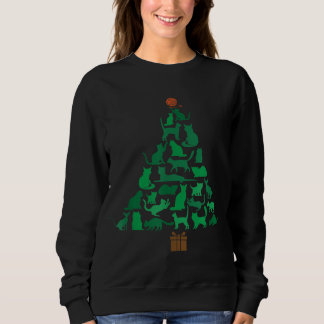 メリーCatmas Cat Christmas Tree, Meowy Catmas スウェットシャツ