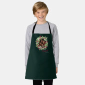 メリーChistmas編集可能フォトファミリー エプロン (着用した状態)