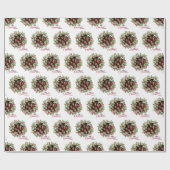 メリーChistmas編集可能フォトファミリー ラッピングペーパー (フラット)