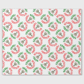 メリーChrimanukah – クリスマスハヌカー（ユダヤ教の祭り）（ユダヤ教）メノラー ラッピングペーパー (フラット)