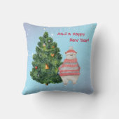 メリーChris-MooseとPolar Bear Happy New Year クッション (裏面)