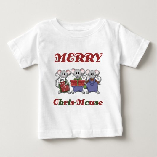 メリーChris-Mouse Tシャツとギフト ベビーTシャツ (正面)