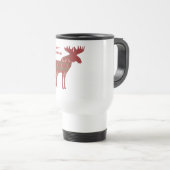 メリーChrisMooseおもしろい Christmas Moose Animal Art トラベルマグ (正面右)