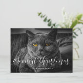 メリーChristmasエレガント Family Photo シーズンカード (スタンド正面)