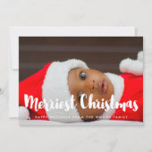 メリーChristmasモダン Family Photo シーズンカード (正面)