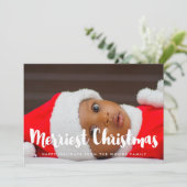 メリーChristmasモダン Family Photo シーズンカード (スタンド正面)