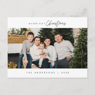 メリーChristmas Family写真モダン, Cozy ポストカード