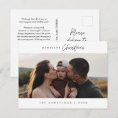 メリーChristmas Family写真モダンCute ポストカード (正面/裏面)