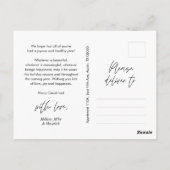 メリーChristmas Family写真モダンCute ポストカード (裏面)