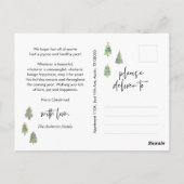 メリーChristmas Family Photo, Christmas trees ポストカード (裏面)