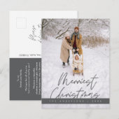 メリーChristmas Family Photo, Cozy Greeting ポストカード (正面/裏面)