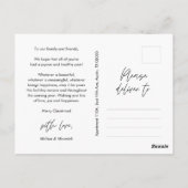 メリーChristmas Family Photo, Cozy Happiness ポストカード (裏面)