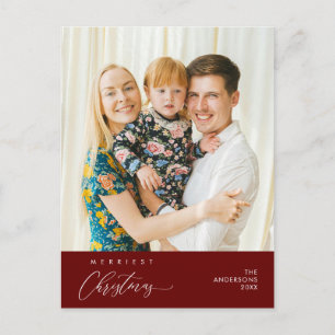 メリーChristmas Family Photo Happiness Greeting ポストカード