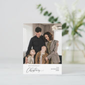 メリーChristmas Family Photo Happiness Greeting ポストカード (スタンド正面)