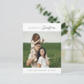 メリーChristmas Family Photo, Outdoor自然 ポストカード (スタンド正面)