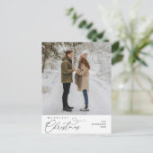 メリーChristmas Family Photo, Romantic Greeting ポストカード (スタンド正面)