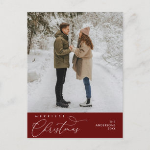 メリーChristmas Family Photo, Romantic Greeting ポストカード