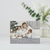 メリーChristmas Family Photo, Season Greeting ポストカード (スタンド正面)