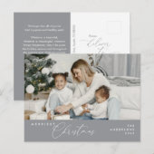 メリーChristmas Family Photo, Season Greeting ポストカード (正面/裏面)