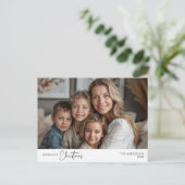 メリーChristmas Family Photo, Winter Happiness ポストカード (スタンド正面)