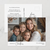 メリーChristmas Family Photo, Winter Happiness ポストカード (正面/裏面)