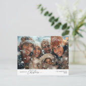 メリーChristmas Family Photo, Winter Happiness ポストカード (スタンド正面)