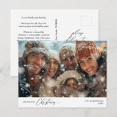 メリーChristmas Family Photo, Winter Happiness ポストカード (正面/裏面)