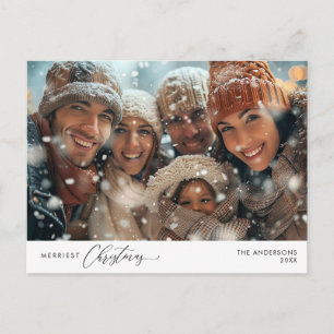 メリーChristmas Family Photo, Winter Happiness ポストカード