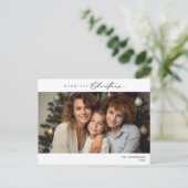 メリーChristmas Family Photo, Winter Happiness ポストカード (スタンド正面)