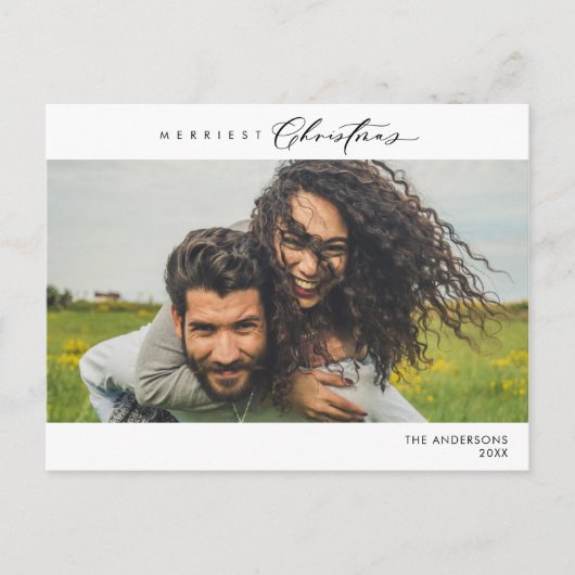 メリーChristmas Family Photo, Winter Happiness ポストカード (正面)
