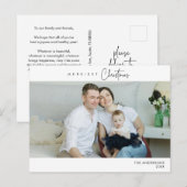 メリーChristmas Family Photo, Winter Happiness ポストカード (正面/裏面)