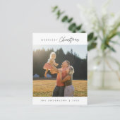 メリーChristmas Happy Family Photo ポストカード (スタンド正面)