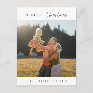 メリーChristmas Happy Family Photo ポストカード