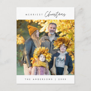 メリーChristmas Happy Family Photo ポストカード